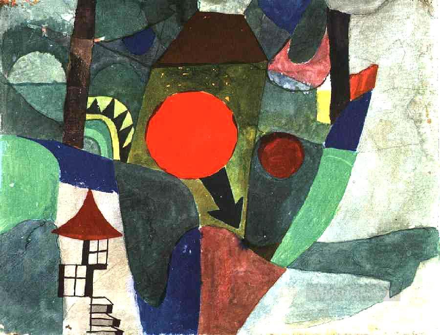 With the Setting Sun Paul Klee Oil Paintings